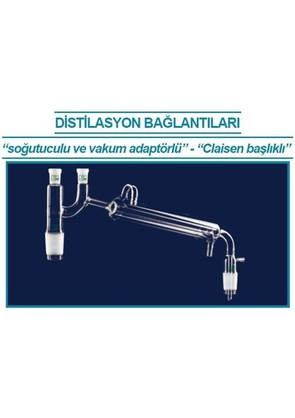065.58.001 Distilasyon BAĞLANTISI-KONDENSERLI&CLAISEN-VAKUM-ERKEK:NS14/23 160 mm (1 Adet)