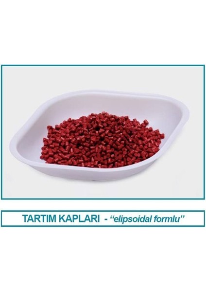 037.15.100 Tartım Kabı - P.s - Elips Form - Beyaz - 100 ml - Gamma Steril (10 Adet)