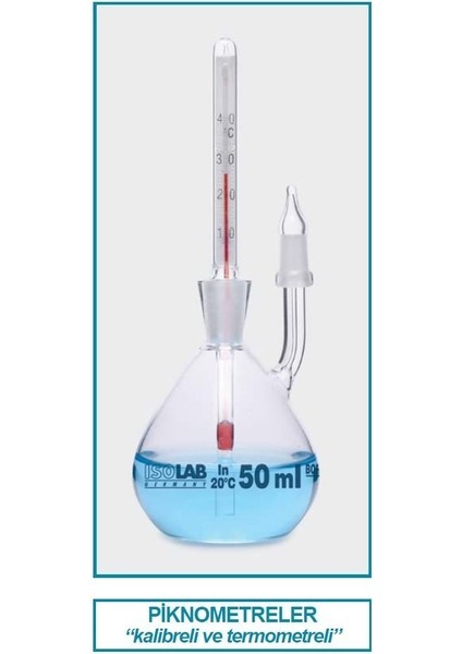 023.03.050 Piknometre - Kalibreli - Termometreli - 50 ml (1 Adet)