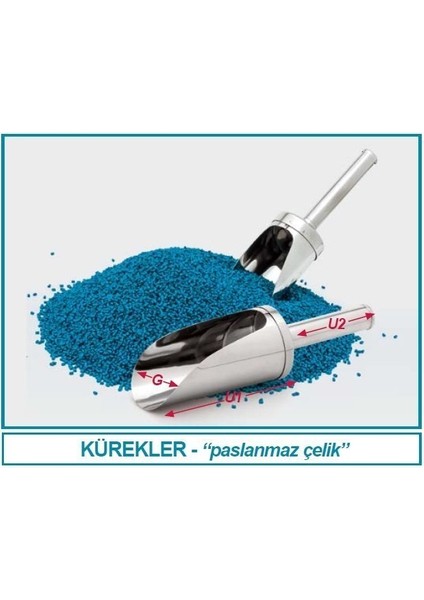037.08.050 Kürek - Paslanmaz Çelik - 50 mm Çap (1 Adet)