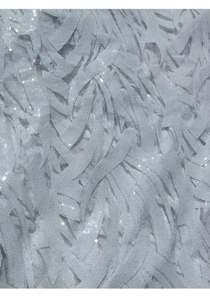 Pullu Nakışlı Beyaz Dantel Abiyelik Gelinlik Tül Kumaş 1,30 x 22 m