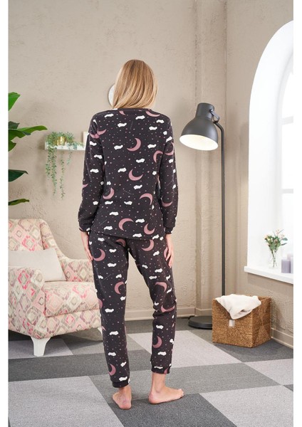 23502 Kadın Desenli Pijama Takım
