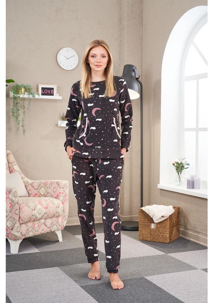 23502 Kadın Desenli Pijama Takım