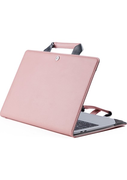 Lovehome 13 Inç Apple Notebook Deri Dizüstü Bilgisayar Çantası - Pembe (Yurt Dışından)
