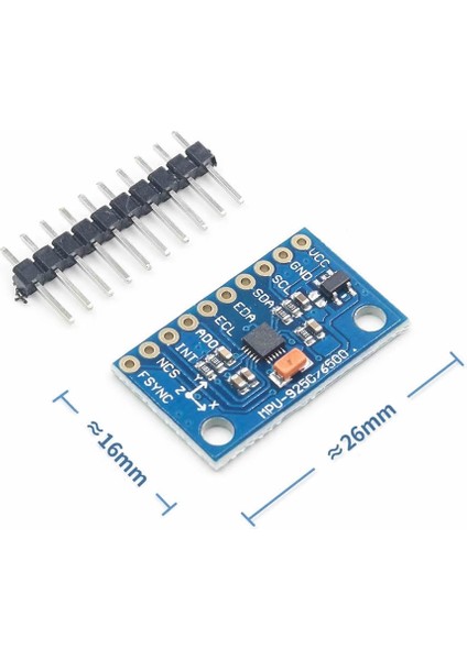 Roba Mpu 9250 GY-6500 9 Eksen Gyro Ivme Ölçer Manyetometre Sensör Modülü 3 Eksen Ivme Ölçer Manyetik
