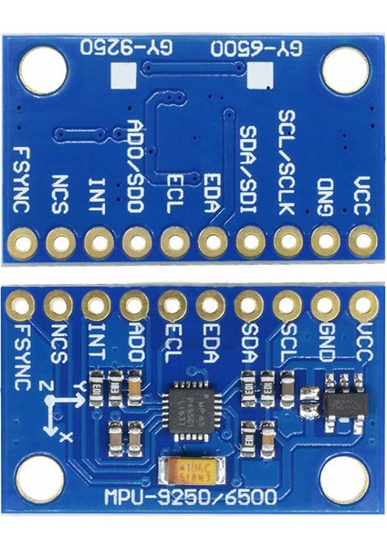 Roba Mpu 9250 GY-6500 9 Eksen Gyro Ivme Ölçer Manyetometre Sensör Modülü 3 Eksen Ivme Ölçer Manyetik