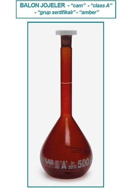 014.01.005 Balon Joje Standard Amber Beyaz Skala 5 ml Ns 10/19 2 Adet
