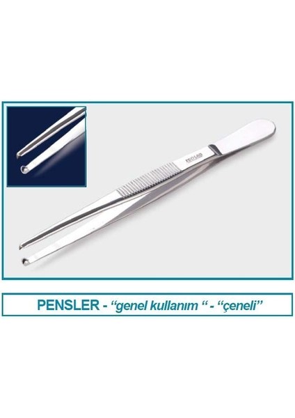 048.02.115 Pens Genel Kullanım Küt Uçlu/düz Tırtıklı 115 mm 1 Adet