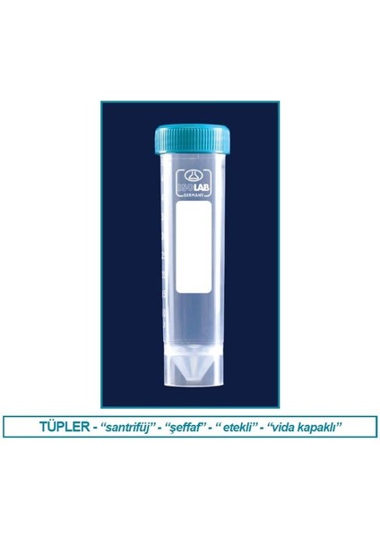 078.02.009 Tüp Santrfüj P.p Vidalı Kapaklı 50 ml Dna/rna Freeeteklisteril 50 Adet