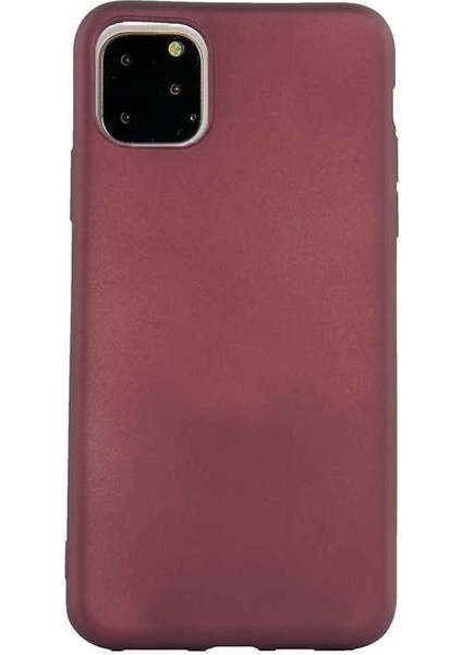 Apple iPhone 11 Pro Max Kılıf Premier Silikon Esnek Arka Koruma Mürdüm