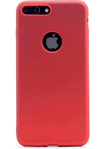 Apple iPhone 8 Plus Kılıf Premier Silikon+Nano Cam Koruyucu Kırmızı
