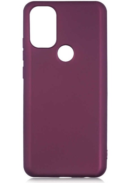 General Mobile Gm 21 Plus Kılıf Korumalı Mat Soft Premier Silikon+Nano Glass Mürdüm