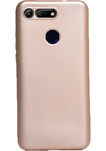 Huawei Honor View 20 Kılıf Premier Silikon Koruma+Nano Glass Gold