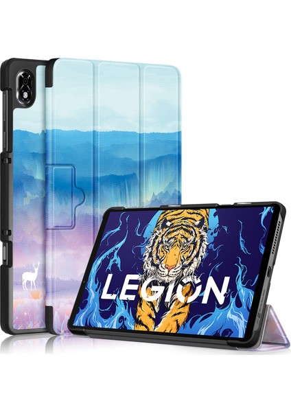 Lenovo Legion Y700 Için Deri Akıllı Tablet Kasası (Yurt Dışından)