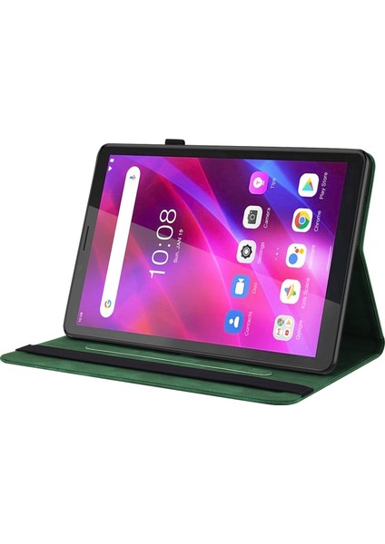 Lenovo Sekmesi Için Çiçek Pu Kılıf M7 3. Gen (Yurt Dışından)