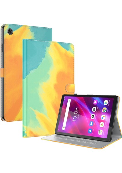 ZH Store Lenovo Sekmesi Için Suluboya Desen Tablet Kasası M7 3 Gen (Yurt Dışından)