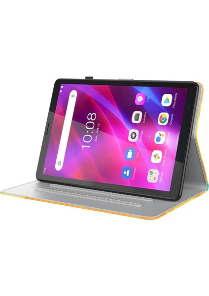 ZH Store Lenovo Sekmesi Için Suluboya Desen Tablet Kasası M7 3 Gen (Yurt Dışından)