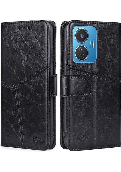 Vivo Y55 4g Için Geometrik Pu Kutusu (Yurt Dışından)