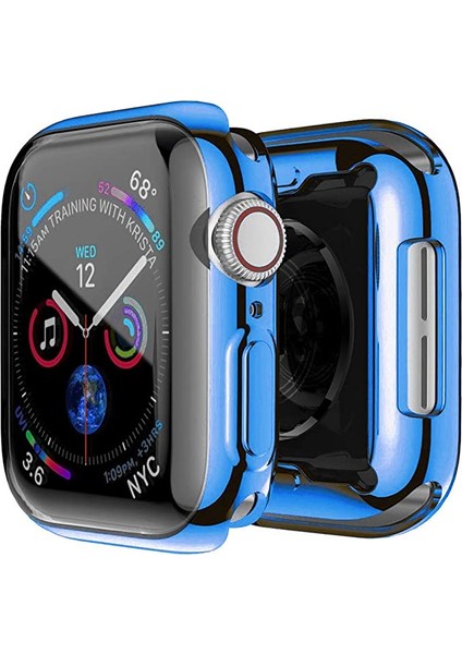 Apple Watch 1 2 3 4 Seri 42 mm Silikon Kapak Kılıf Ekran Koruyucu