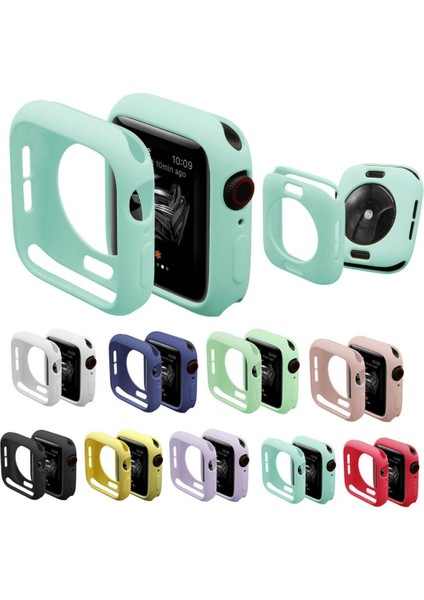Apple Watch 2 3 4 5 6 42 44 mm Renkli Silikon Kılıf Kapak Koruyucu