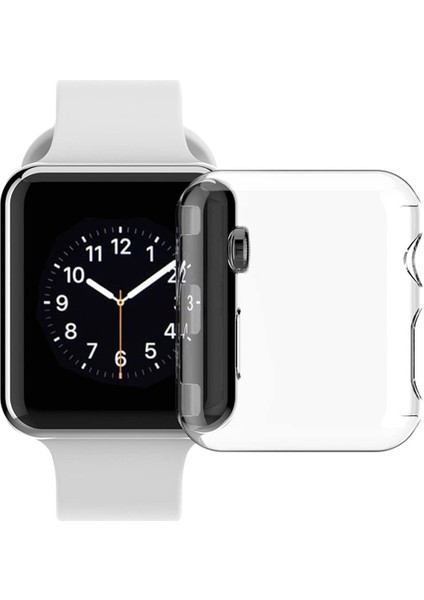 Apple Watch 1 2 3 4 Seri 42 mm Silikon Kapak Kılıf Ekran Koruyucu