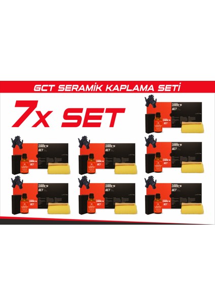 7 Adet Orijinal Nano Seramik Kaplama 9h 50 Ml, Gct The Orıgınal Ceramıc 9h