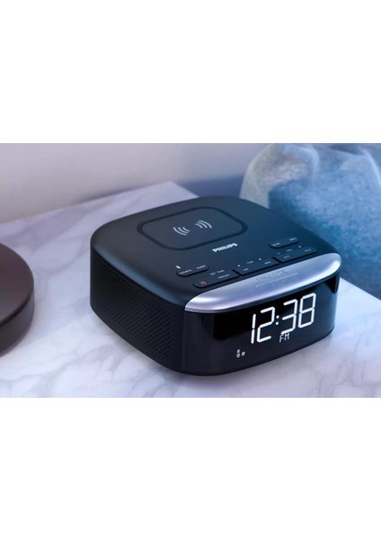 TAR7606/10 Bluetooth-Radyo-Alarm Saat -Kablosuz Qi Şarj Cihazı