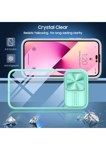 For iPhone 14 Plus Menteşe Kayma Şeffaf Cep Telefonu Kılıfları(Yurt Dışından) fiyatları