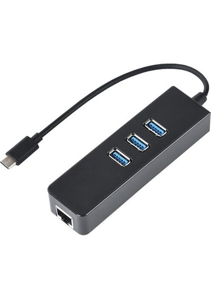 Tip C Gıgabıt Ağ Kartı Usb3.0 Extender Hub Multi Port Splitter (Yurt Dışından)