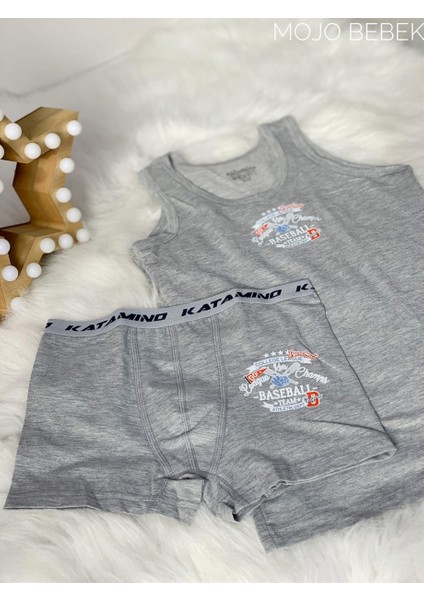 Erkek Çocuk Baseball Atlet Boxer Takım K128216 Gri fiyatları