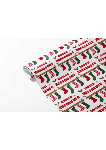 50 x 70 cm Yeni Yıl Yılbaşı Noel Temalı Hediye Paketleme Ambalaj Kağıdı (6’lı Paket) modelleri