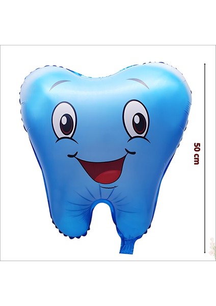 Diş Folyo Balon, 50 cm - Mavi