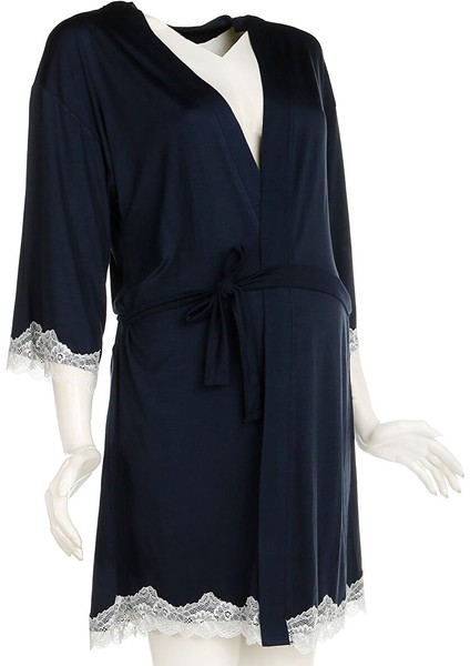 Dantelli Esnek Kumaş Sabahlık