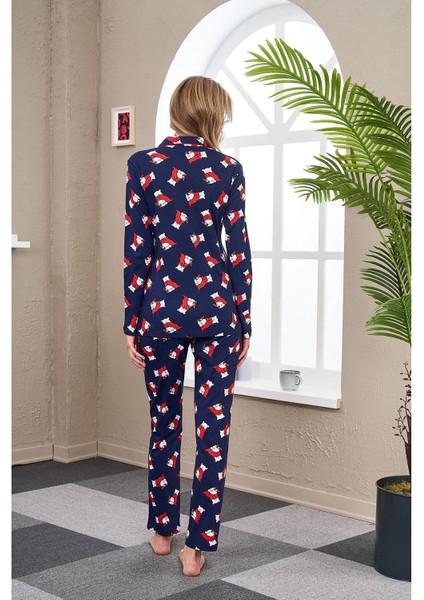 23535 Kadın Düğmeli Desenli Pijama Takım fırsatları