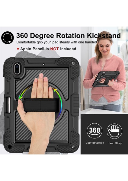 Apple iPad 10. Nesil Tablet Kılıfı - Siyah (Yurt Dışından)