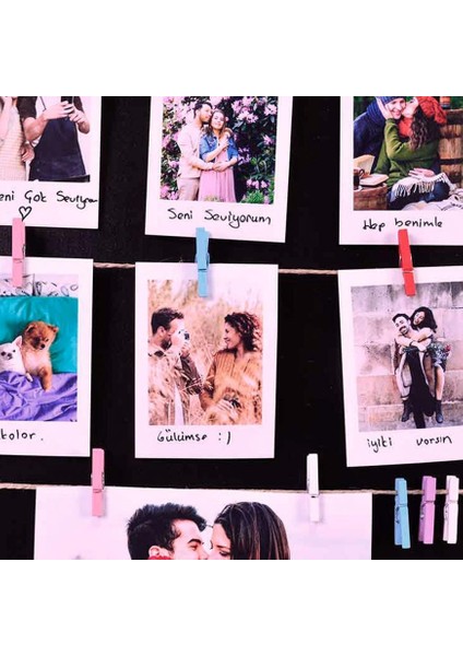 Ahşap Karatahtalı Duvar Fotoğraf Çerçevesi (8 Pola Foto Baskılı) indirimleri