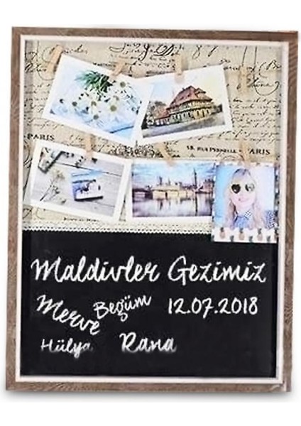 Ahşap Yazı Tahtalı Ipli Duvar Fotoğraf Çerçevesi 37X47 cm fiyatları