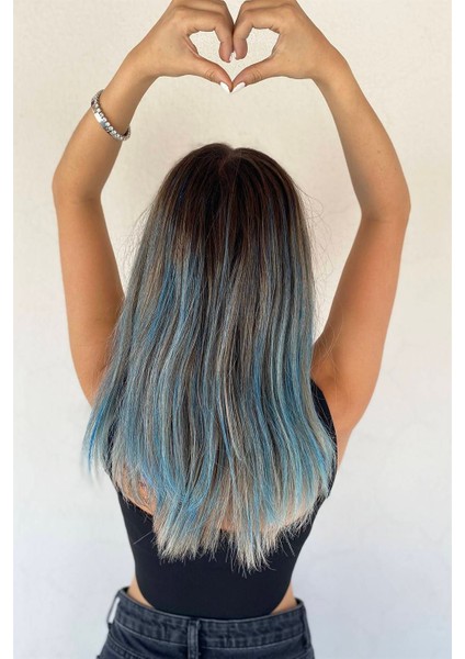 Mavi Renk Saç Tebeşiri modelleri