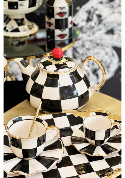 Damalı Siyah Tombul Demlik modelleri