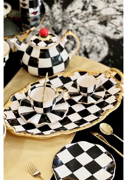 Damalı Siyah Tombul Demlik fırsatları