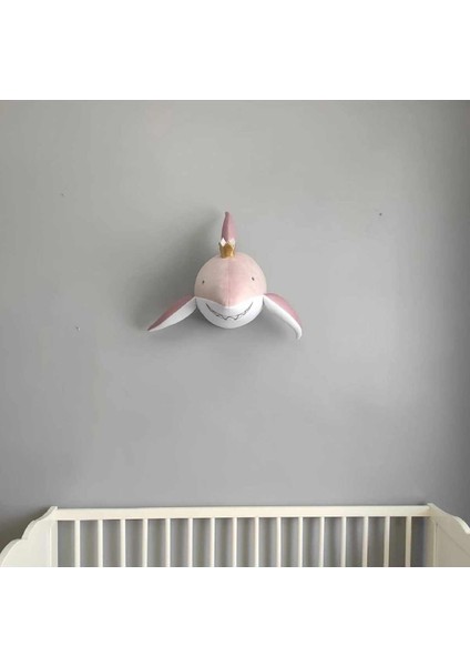 Rose Baby Decor Köpek Balığı Büstü Duvar Dekoru