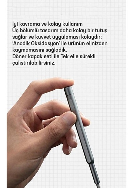 24'lü Hassas Mıknatıslı Çoklu Tornavida Seti Elektronik Saat Bilgisayar Tamir Tornavidası