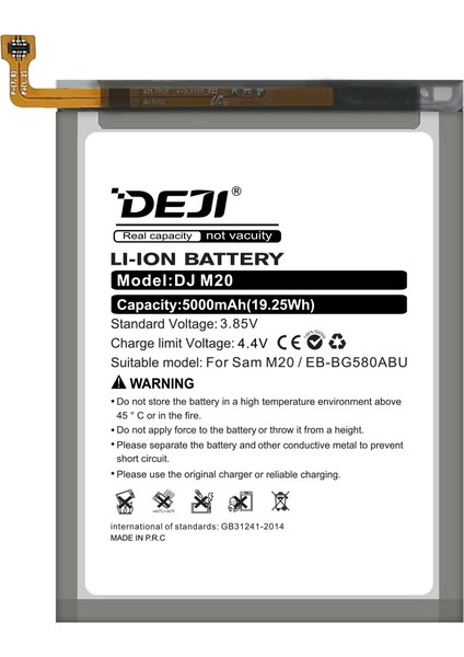 Samsung Galaxy M20 Uyumlu Mucize Batarya Eb-bg580abu fiyatları