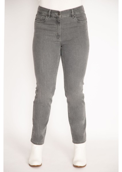 Kadın Gri 5 Cepli Kot Pantolon 65N35144 fiyatları