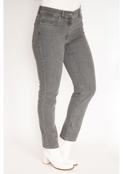 Kadın Gri 5 Cepli Kot Pantolon 65N35144 modelleri