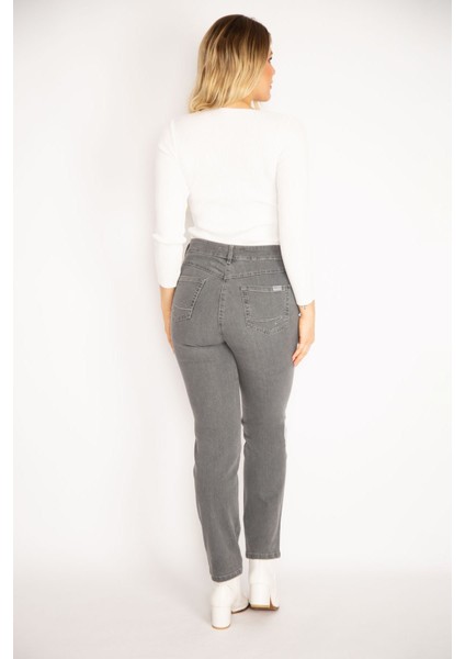 Kadın Gri 5 Cepli Kot Pantolon 65N35144 fırsatları