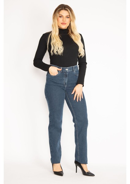 Kadın Lacivert 5 Cepli Kot Pantolon 65N35143 fiyatları