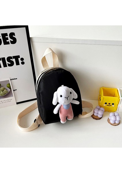 Karikatür Desenli Çocuk Sırt Çantası - Siyah (Yurt Dışından)