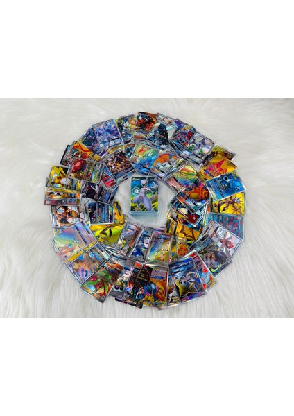 Pokemon Gx Oyun Kartı Özel Kartlar (100 Adet) Pokecards