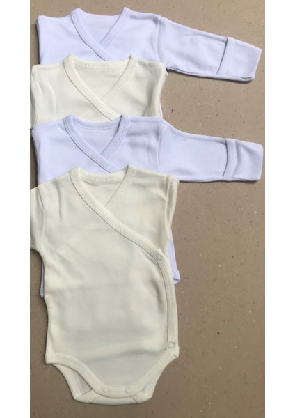 Uzun Kollu Kendinden Eldivenli Çıtçıtlı Kruvaze Badi (4 Lü Paket) fırsatları